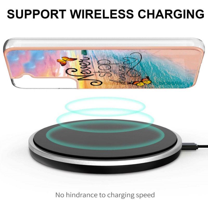 Θήκη Samsung Galaxy S22 Plus 5G Ποτέ Μην Σταματήσετε Να Ονειρεύεστε Πεταλούδες